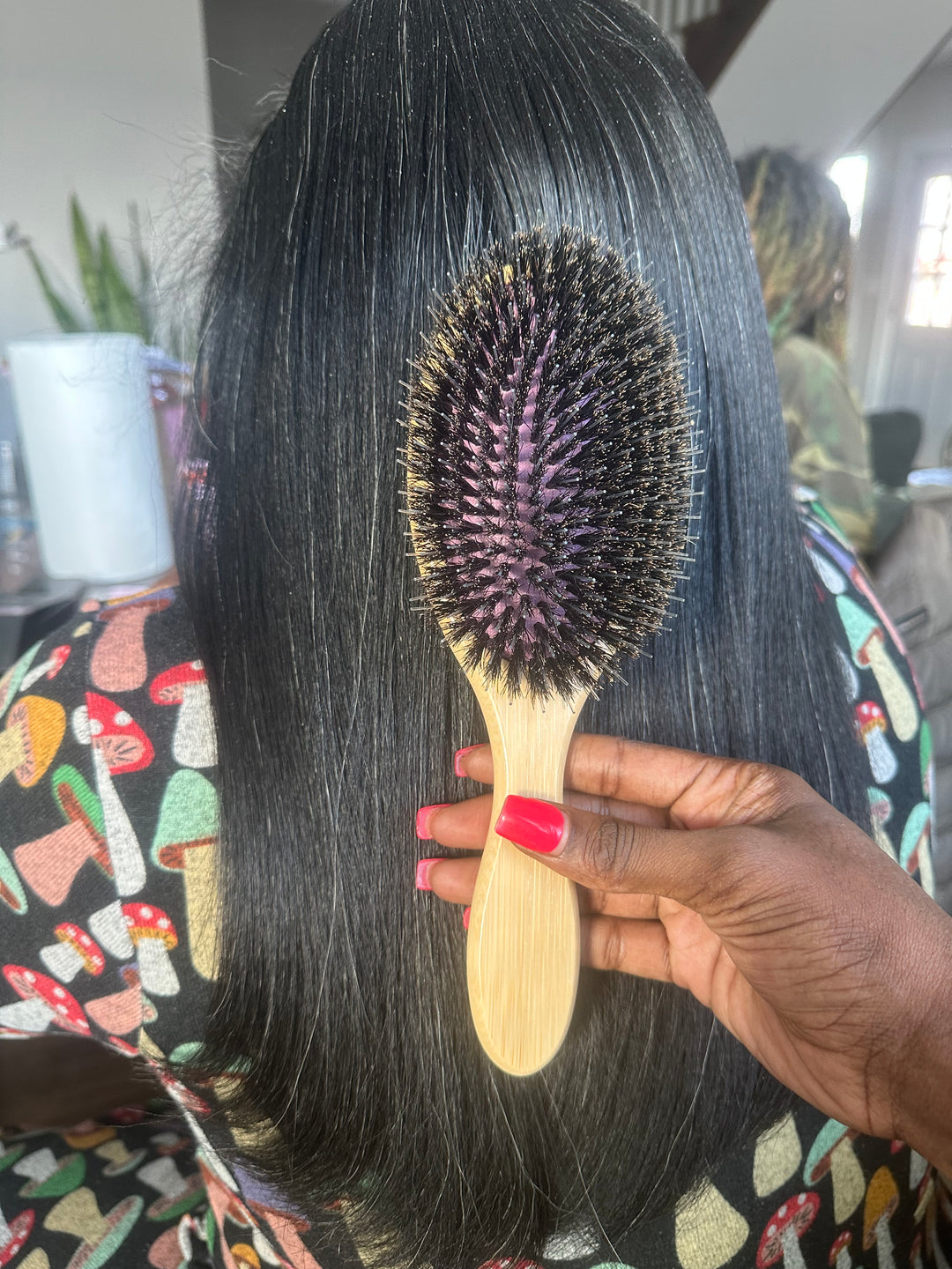 Knotless Kay Boar Bristle Hairbrush- For All Hair Types