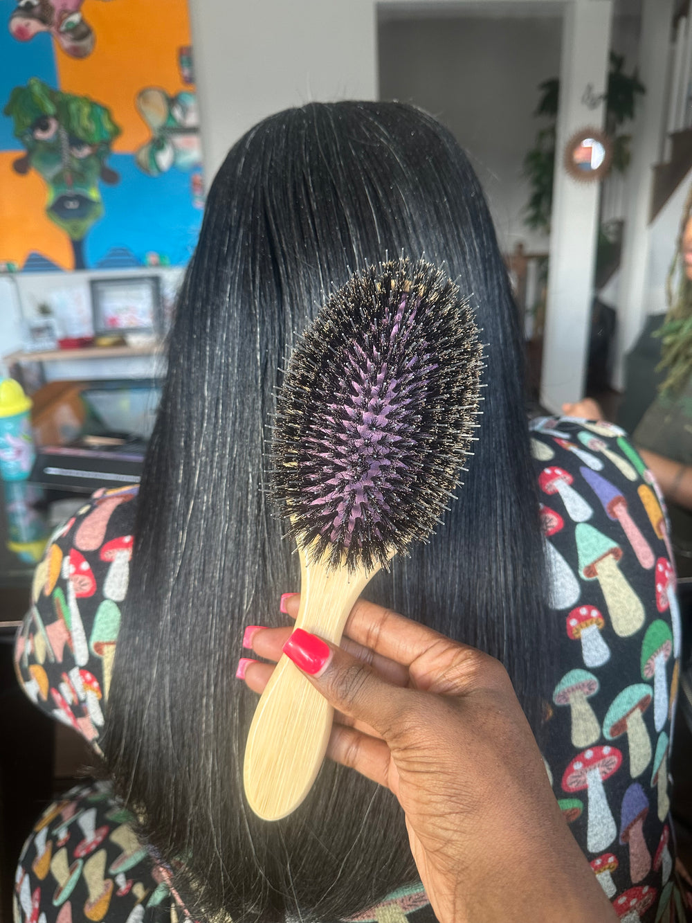 Knotless Kay Boar Bristle Hairbrush- For All Hair Types